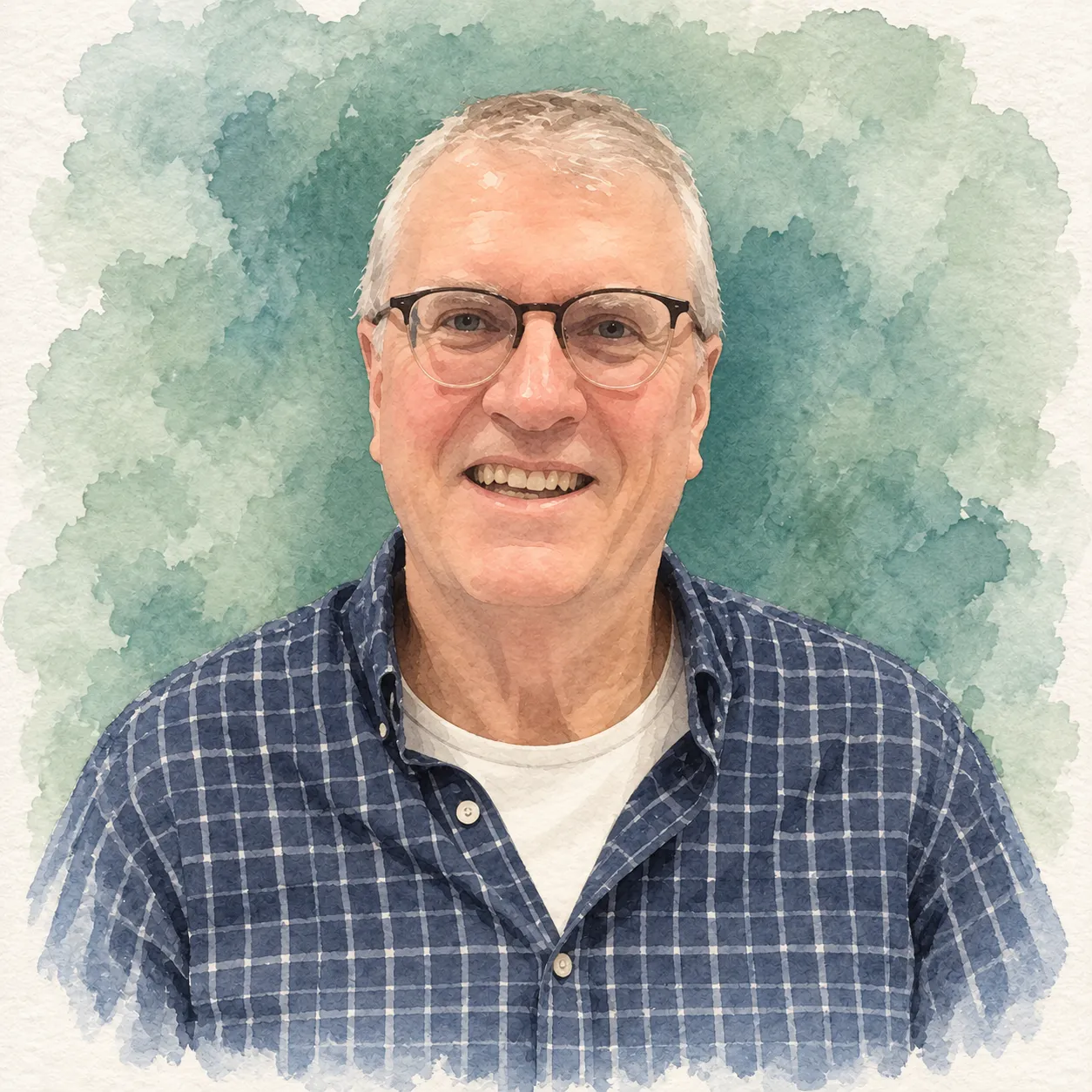 Watercolour portrait of Brian Jose